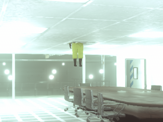 The Empty Halls Screenshot - Hazmat Body Anomaly in Office Ceiling
